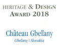 ocenenie chateau gbelany heritage hotels